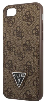 Etui Guess 4G Triangle Logo Cardslot do Apple iPhone 7/8/SE 2020/SE 2022 Brown (3666339050184)