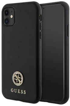 Etui Guess Strass Metal Logo do Apple iPhone 11 Black (3666339150624)