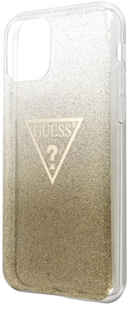 Панель Guess Glitter Triangle для Apple iPhone 11 Золота (3700740461433)