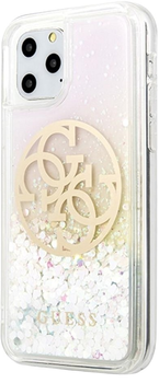 Панель Guess Gradient Liquid Glitter Circle Logo для Apple iPhone 11 Pro Max Золотий (3700740471623)