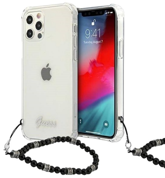 Etui Guess Black Pearl do Apple iPhone 12 Pro Max Transparent (3666339003715)