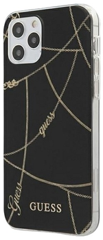 Etui Guess Gold Chain Collection do Apple iPhone 12 Pro Max Black (3700740481325)