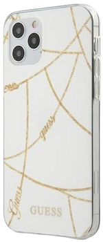 Etui Guess Gold Chain Collection do Apple iPhone 12 Pro Max White (3700740481356)