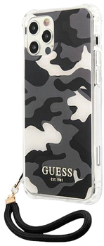 Etui Guess Camo Collection do Apple iPhone 12/12 Pro Black (3666339004064)