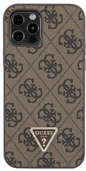 Etui Guess Crossbody 4G Metal Logo do Apple iPhone 12/12 Pro Brown (3666339146856)