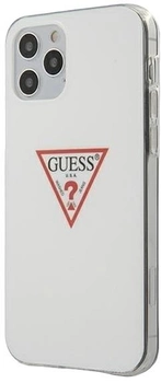 Панель Guess Triangle Collection для Apple iPhone 12/12 Pro Білий (3700740481912)