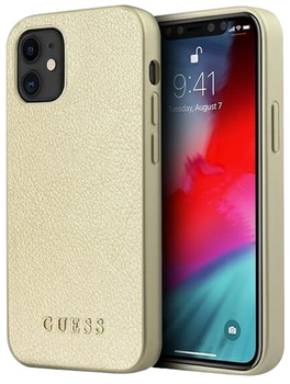 Панель Guess Iridescent для Apple iPhone 12 mini Золотий (3700740481363)