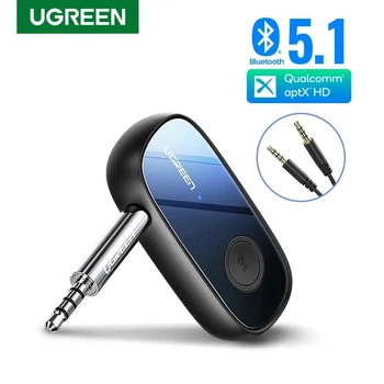 Адаптер Bluetooth 5.1 Ugreen CM279 приемник с аккумулятором и микрофоном Чорний (70304)
