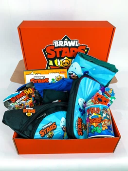 Подарочный набор Marki On Brawl Stars Box "Мега Ящик Maxi box" Леон Голубой 045
