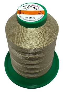Нить №40 1000 м. Титан цвет 2547 серый