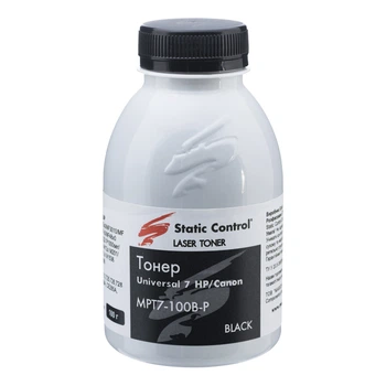 Тонер универсальный MPT7 HP/Canon 100г (фасованный) Static Control