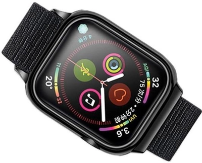 Pasek + etui Usams ZB73IW1 (US-ZB073) do Apple Watch Series 4/5/6/7/SE 40-41 mm Czarny (6958444967455)