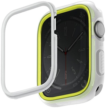 Etui Uniq Moduo do Apple Watch Series 4/5/6/7/8/SE/SE2 44-45 mm Limonka/Biały (8886463684412)