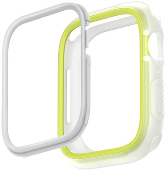 Etui Uniq Moduo do Apple Watch Series 4/5/6/7/8/SE/SE2 44-45 mm Limonka/Biały (8886463684412)