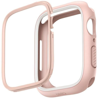Etui Uniq Moduo do Apple Watch Series 4/5/6/7/8/SE/SE2 44-45 mm Różowy/Biały (8886463681008)