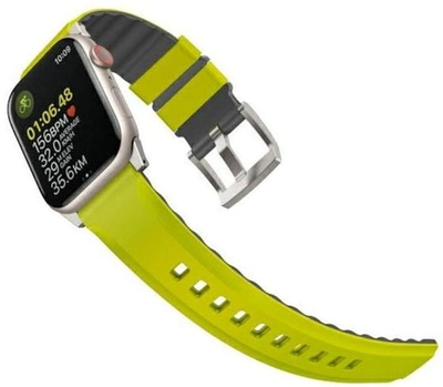 Ремінець Uniq Linus Airosoft Silicone для Apple Watch Series 1/2/3/4/5/6/7/8/SE/SE2/Ultra 42-49 мм Lime Green (8886463684399)