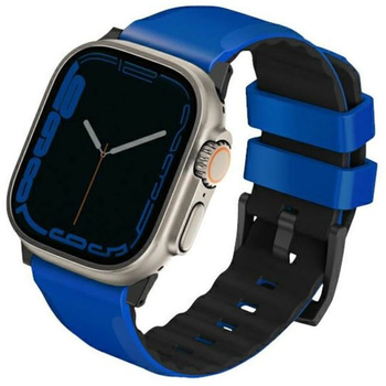 Pasek Uniq Linus Airosoft Silicone do Apple Watch Series 1/2/3/4/5/6/7/8/SE/SE2/Ultra 42-49 mm Niebieski (8886463684382)
