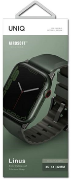 Pasek Uniq Linus Airosoft Silicone do Apple Watch Series 1/2/3/4/5/6/7/8/SE/SE2/Ultra 42-49 mm Zielony (8886463680902)