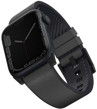Pasek Uniq Straden Leather Hybrid Strap do Apple Watch Series 1/2/3/4/5/6/7/8/SE/SE2/Ultra 42-49 mm Szary (8886463679623)