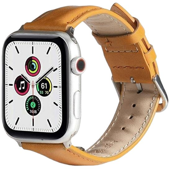 Pasek Beline Leather do Apple Watch Series 1/2/3/4/5/6/7/8/SE/SE2/Ultra 42-49 mm Jasnobrązowy (5904422919993)