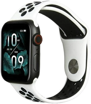Ремінець Beline Sport Silicone для Apple Watch Series 1/2/3/4/5/6/7/8/SE/SE2/Ultra 42-49 мм White-Black (5904422919894)