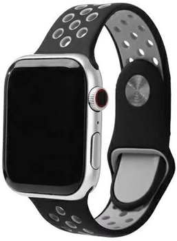 Ремінець Beline Sport Silicone для Apple Watch Series 1/2/3/4/5/6/7/8/SE/SE2/Ultra 42-49 мм Black-Gray (5905359817222)