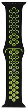 Ремінець Beline Sport Silicone для Apple Watch Series 1/2/3/4/5/6/7/8/SE/SE2/Ultra 42-49 мм Black-Lime (5904422919887)