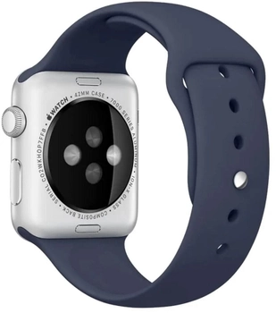 Ремінець Mercury Silicon для Apple Watch Series 1/2/3/4/5/6/7/8/SE/SE2 38-41 мм Navy (8809724801618)