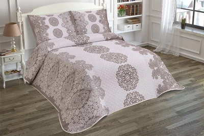 Покрывало с наволочками Jackline. Pano Onella Beige-240х260+60х80(2 шт)