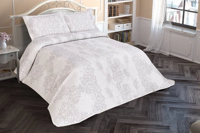 Покрывало с наволочками Jackline. Pano Melodia Grey-240х260+60х80(2 шт)