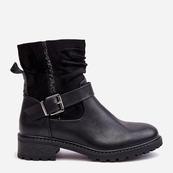 Жіночі зимові черевики низькі Cillolis 38 Чорні (5905677979749)