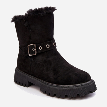 Жіночі зимові черевики високі Vinceza Morcos 39 Чорні (5905677957099)