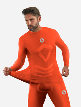Koszulka męska termiczna długi rękaw Sesto Senso CL40 S/M Pomarańczowa (5904280038126)