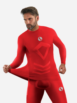 Koszulka męska termiczna długi rękaw Sesto Senso CL40 L/XL Czerwona (5904280038164)