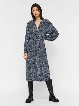 Платье-рубашка Oversize с принтом Vero Moda Синее 11432 L (46)