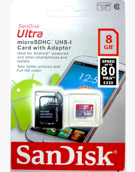Карта памяти SanDisk 8 Gb microSD (class 10)