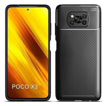 Чохол Fiji Ultimate Carbon для Xiaomi Poco X3 протиударний бампер чорний