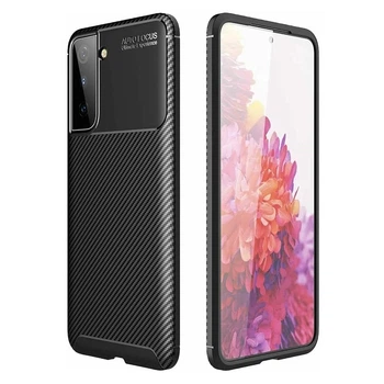 Чехол Fiji Ultimate Carbon для Samsung Galaxy S21 (G991) противоударный бампер черный
