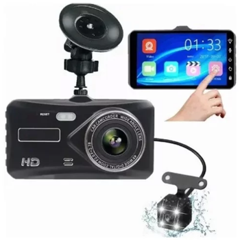 Автомобильный Видеорегистратор DVR A10 4" Full HD YP71 с Выносной Авто Камерой Заднего Вида 4-дюймовым Экраном Дисплеем (602307141)