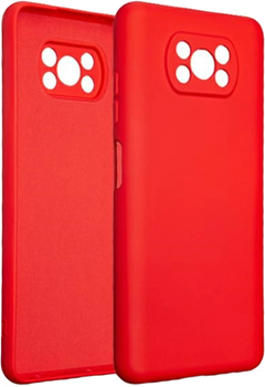 Etui Beline Silicone do Poco X3 Red (5904422916541)