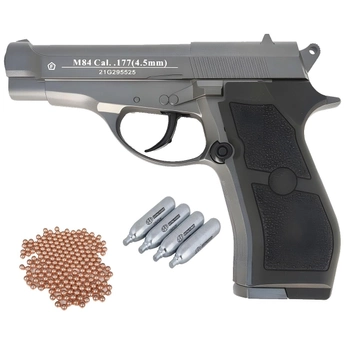 Пневматичний пістолет Wingun 301 Beretta M84 FS, метал
