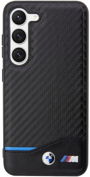 Etui BMW Leather Carbon do Samsung Galaxy 23 Plus Black (3666339114589)