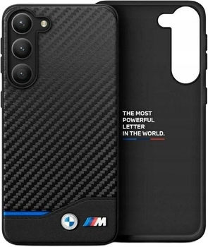 Etui BMW Leather Carbon do Samsung Galaxy 23 Black (3666339114572)