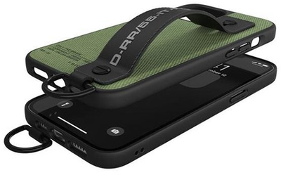 Etui Diesel Handstrap Case Utility Twill do Apple iPhone 12/12 Pro Black-green (8718846088497)