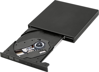 Napęd optyczny Qoltec DVD-RW USB 2.0 Czarny (5901878518589)