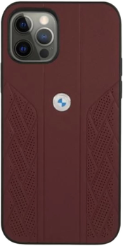 Etui BMW Leather Curve Perforate do Apple iPhone 12 Pro Max Red (3666339010881)