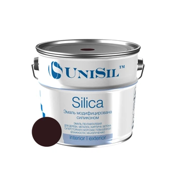 Пентафталевая эмаль Unisil Silica коричневая 12 кг