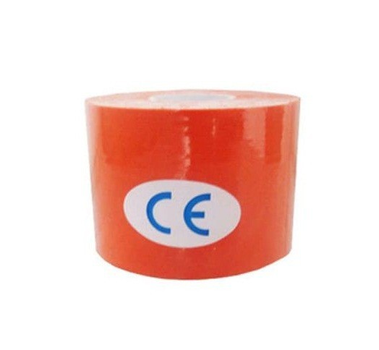Кинезио тейп (кинезиологический тейп) Kinesiology Tape 5см х 5м оранжевый