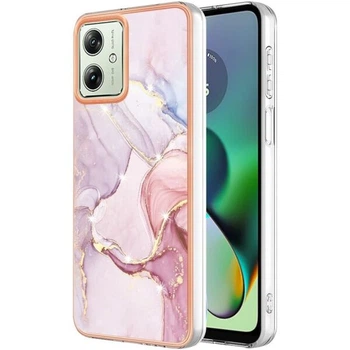 Захисний чохол Deexe Marble Style для Motorola Moto G54 / G54 Power - Rose Gold