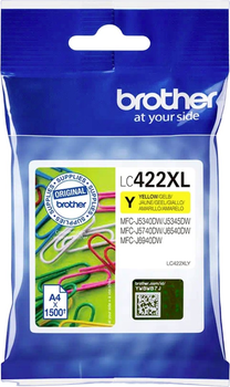 Чорнило Brother LC422 Y XL для MFC-J5340DW/J5345DW/J5740DW/J6540DW/J6940DW 1500 аркушів Yellow (4977766815611)